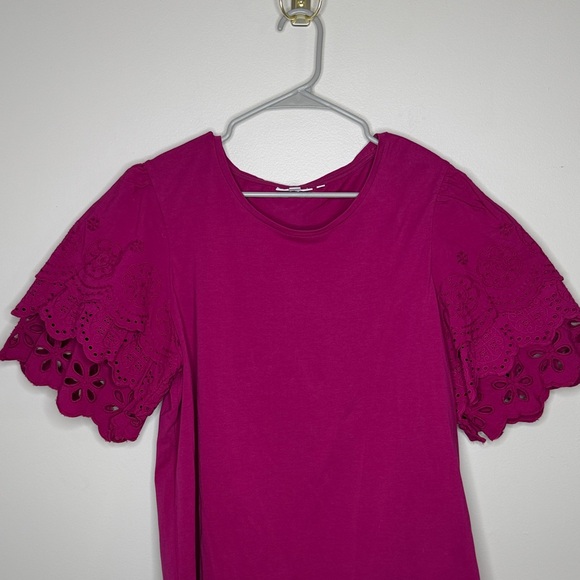 Chico's Fuchsia Blouse Size XL - Picture 2 of 6